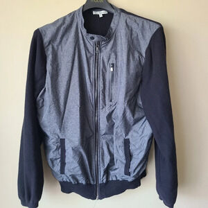 Calvin Klein Jeans Men's sweater sz.XL zip up gray/black (B)